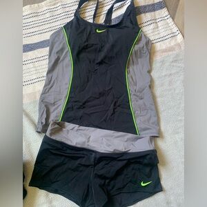 Nike Black and Gray Women's Swim Set